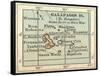 Plate 121. Inset Map of Galapagos Islands-Encyclopaedia Britannica-Framed Stretched Canvas