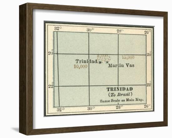 Plate 121. Inset Map of Trinidad and Martin Vas-Encyclopaedia Britannica-Framed Art Print