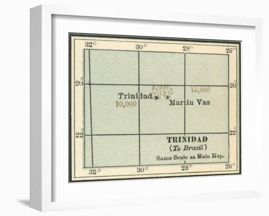 Plate 121. Inset Map of Trinidad and Martin Vas-Encyclopaedia Britannica-Framed Art Print