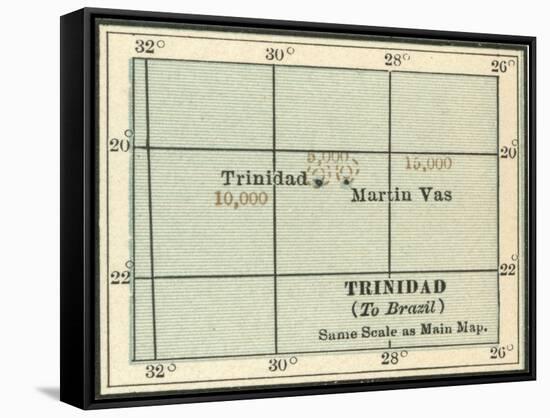 Plate 121. Inset Map of Trinidad and Martin Vas-Encyclopaedia Britannica-Framed Stretched Canvas