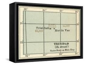 Plate 121. Inset Map of Trinidad and Martin Vas-Encyclopaedia Britannica-Framed Stretched Canvas