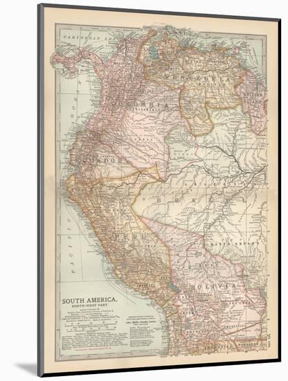 Plate 122. Map of South America-Encyclopaedia Britannica-Mounted Art Print