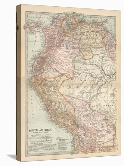 Plate 122. Map of South America-Encyclopaedia Britannica-Stretched Canvas