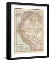 Plate 122. Map of South America-Encyclopaedia Britannica-Framed Art Print