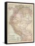 Plate 122. Map of South America-Encyclopaedia Britannica-Framed Stretched Canvas