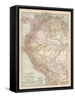 Plate 122. Map of South America-Encyclopaedia Britannica-Framed Stretched Canvas
