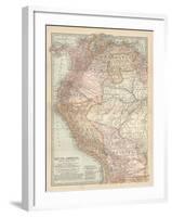 Plate 122. Map of South America-Encyclopaedia Britannica-Framed Art Print