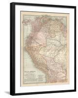 Plate 122. Map of South America-Encyclopaedia Britannica-Framed Art Print