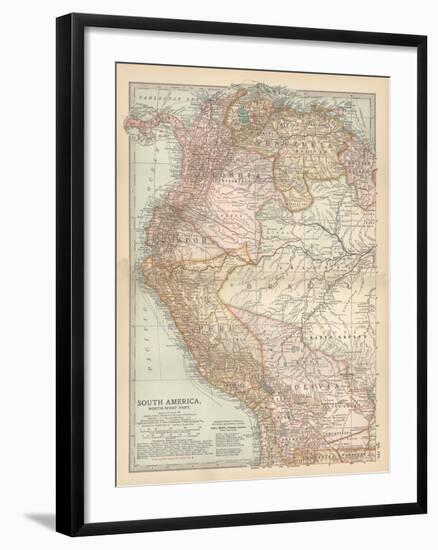 Plate 122. Map of South America-Encyclopaedia Britannica-Framed Art Print