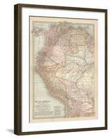 Plate 122. Map of South America-Encyclopaedia Britannica-Framed Art Print