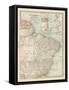 Plate 123. Map of South America-Encyclopaedia Britannica-Framed Stretched Canvas