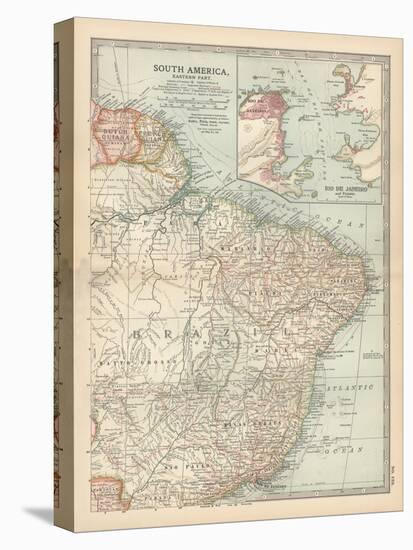 Plate 123. Map of South America-Encyclopaedia Britannica-Stretched Canvas
