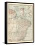 Plate 123. Map of South America-Encyclopaedia Britannica-Framed Stretched Canvas