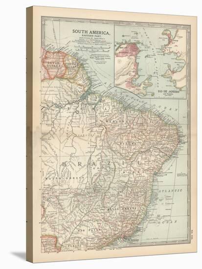 Plate 123. Map of South America-Encyclopaedia Britannica-Stretched Canvas