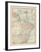 Plate 123. Map of South America-Encyclopaedia Britannica-Framed Art Print