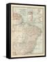 Plate 123. Map of South America-Encyclopaedia Britannica-Framed Stretched Canvas