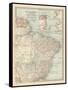 Plate 123. Map of South America-Encyclopaedia Britannica-Framed Stretched Canvas