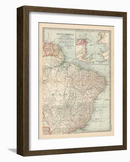 Plate 123. Map of South America-Encyclopaedia Britannica-Framed Art Print