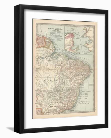 Plate 123. Map of South America-Encyclopaedia Britannica-Framed Art Print