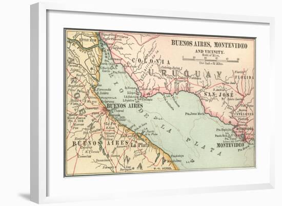 Plate 124. Inset Map of Buenos Aires-Encyclopaedia Britannica-Framed Art Print