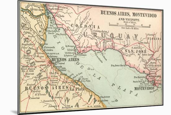 Plate 124. Inset Map of Buenos Aires-Encyclopaedia Britannica-Mounted Art Print