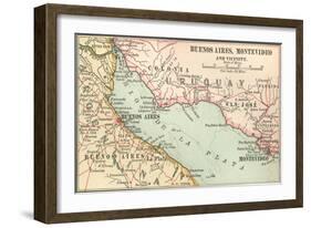 Plate 124. Inset Map of Buenos Aires-Encyclopaedia Britannica-Framed Art Print