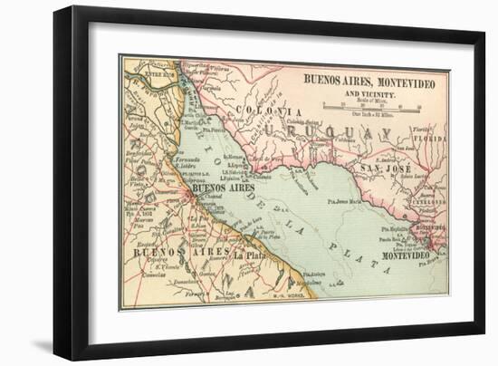 Plate 124. Inset Map of Buenos Aires-Encyclopaedia Britannica-Framed Art Print