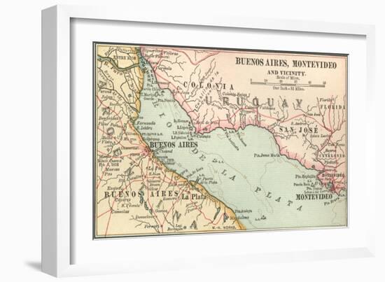 Plate 124. Inset Map of Buenos Aires-Encyclopaedia Britannica-Framed Art Print