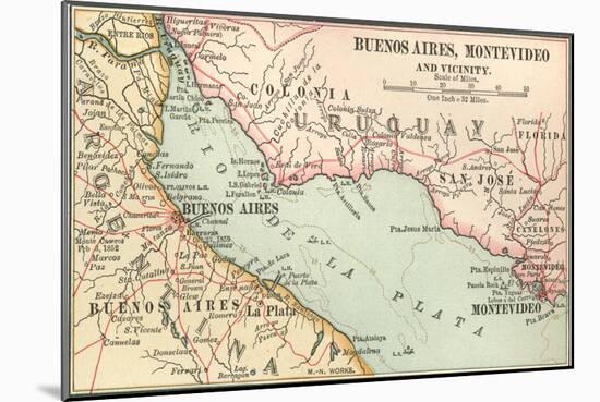 Plate 124. Inset Map of Buenos Aires-Encyclopaedia Britannica-Mounted Art Print