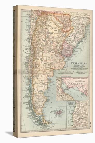 Plate 124. Map of South America-Encyclopaedia Britannica-Stretched Canvas