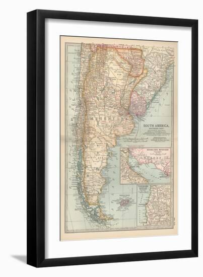 Plate 124. Map of South America-Encyclopaedia Britannica-Framed Art Print