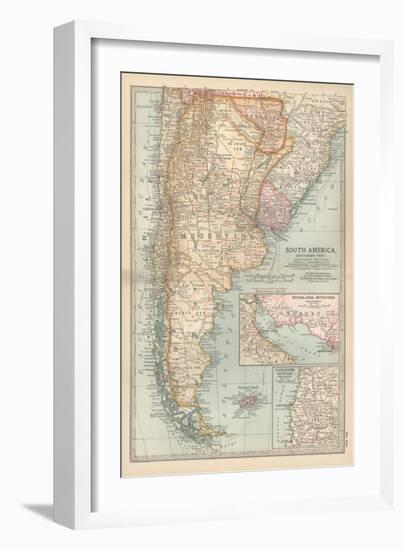 Plate 124. Map of South America-Encyclopaedia Britannica-Framed Art Print