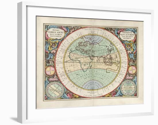 Plate 13 from Harmonia Macrocosmica by Andreas Cellarius-null-Framed Giclee Print