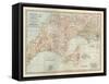 Plate 13. Map of England-Encyclopaedia Britannica-Framed Stretched Canvas