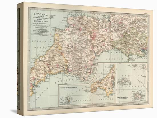 Plate 13. Map of England-Encyclopaedia Britannica-Stretched Canvas