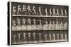 Plate 155. Jumping, Running, Straight High Jump, 1872-85 (Collotype on Paper)-Eadweard Muybridge-Stretched Canvas