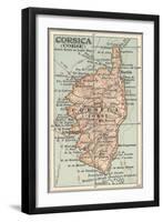 Plate 18. Inset Map of Corsica (Corse). Europe-Encyclopaedia Britannica-Framed Art Print