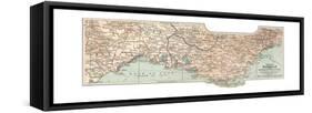 Plate 18. Inset Map of Marseille-Encyclopaedia Britannica-Framed Stretched Canvas