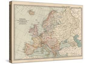 Plate 2. Map of Europe-Encyclopaedia Britannica-Stretched Canvas