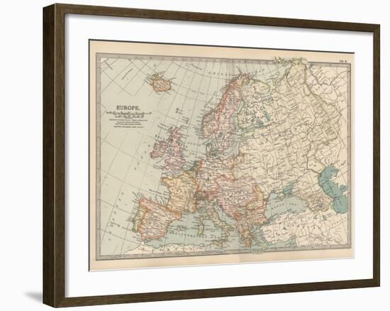 Plate 2. Map of Europe-Encyclopaedia Britannica-Framed Art Print