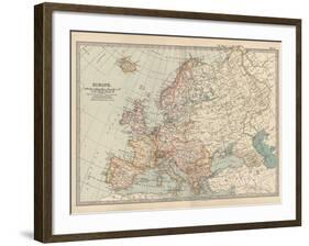 Plate 2. Map of Europe-Encyclopaedia Britannica-Framed Art Print