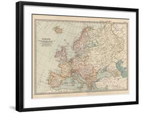 Plate 2. Map of Europe-Encyclopaedia Britannica-Framed Art Print