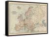 Plate 2. Map of Europe-Encyclopaedia Britannica-Framed Stretched Canvas