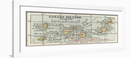 Plate 20. Inset Map of the Canary Islands (Spanish). Palma-Encyclopaedia Britannica-Framed Art Print