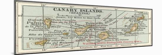 Plate 20. Inset Map of the Canary Islands (Spanish). Palma-Encyclopaedia Britannica-Mounted Art Print