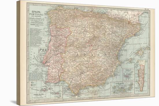 Plate 20. Map of Spain-Encyclopaedia Britannica-Stretched Canvas