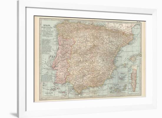 Plate 20. Map of Spain-Encyclopaedia Britannica-Framed Premium Giclee Print