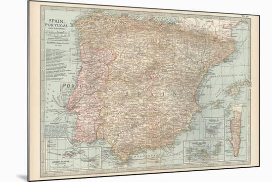 Plate 20. Map of Spain-Encyclopaedia Britannica-Mounted Premium Giclee Print
