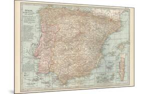 Plate 20. Map of Spain-Encyclopaedia Britannica-Mounted Premium Giclee Print