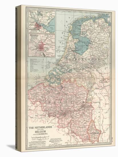 Plate 21. Map of the Netherlands (Holland)-Encyclopaedia Britannica-Stretched Canvas